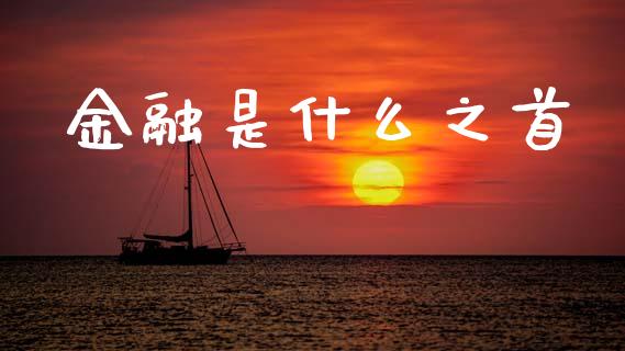 金融是什么之首_https://wap.yjjixie.cn_证券市场_第1张