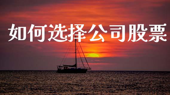 如何选择公司股票_https://wap.yjjixie.cn_商业资讯_第1张