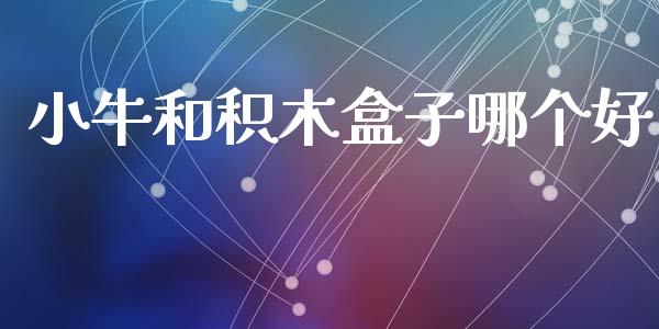 小牛和积木盒子哪个好_https://wap.yjjixie.cn_保险理财_第1张