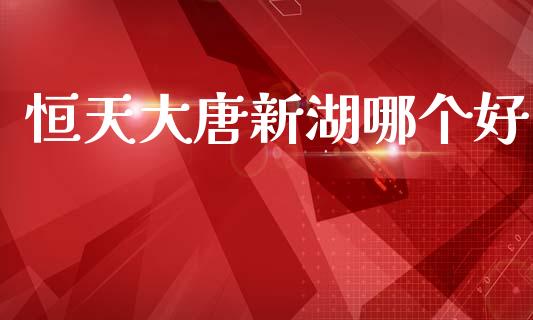 恒天大唐新湖哪个好_https://wap.yjjixie.cn_保险理财_第1张