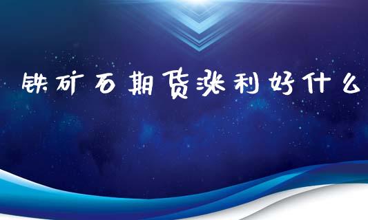 铁矿石期货涨利好什么_https://wap.yjjixie.cn_证券市场_第1张