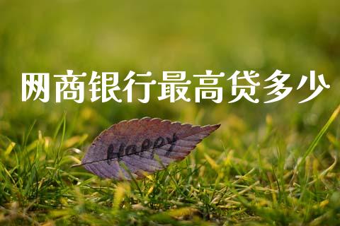 网商银行最高贷多少_https://wap.yjjixie.cn_证券市场_第1张