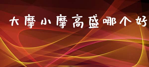大摩小摩高盛哪个好_https://wap.yjjixie.cn_保险理财_第1张