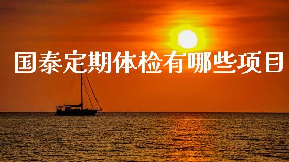 国泰定期体检有哪些项目_https://wap.yjjixie.cn_保险理财_第1张