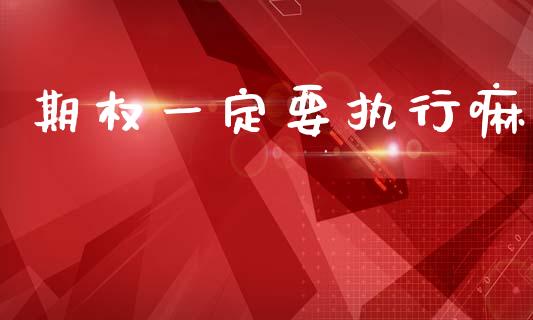 期权一定要执行嘛_https://wap.yjjixie.cn_商业资讯_第1张