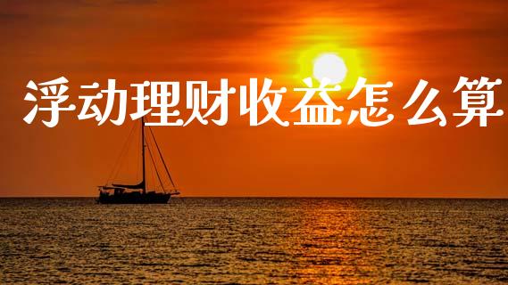 浮动理财收益怎么算_https://wap.yjjixie.cn_保险理财_第1张