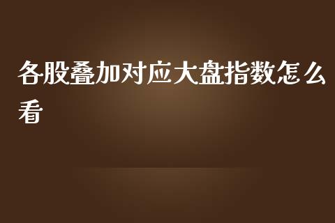 各股叠加对应大盘指数怎么看_https://wap.yjjixie.cn_证券市场_第1张