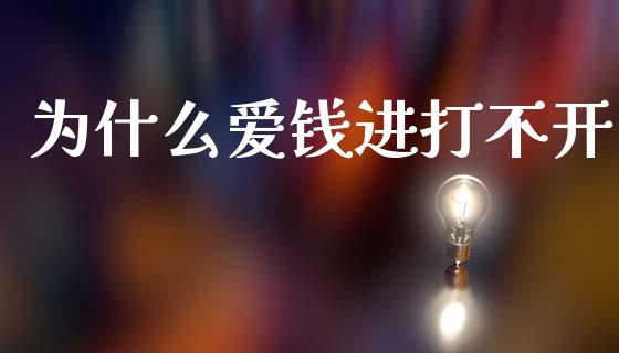 为什么爱钱进打不开_https://wap.yjjixie.cn_保险理财_第1张