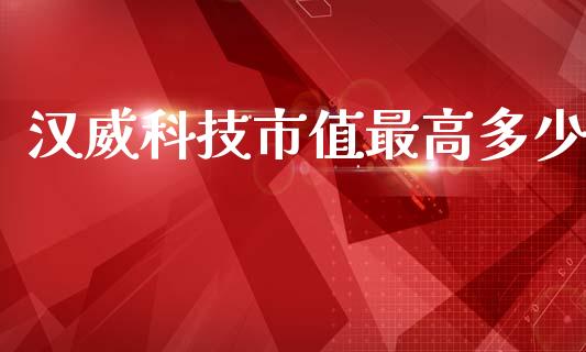 汉威科技市值最高多少_https://wap.yjjixie.cn_港股行情_第1张
