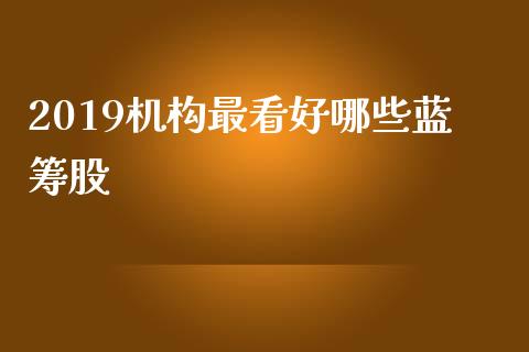 2019机构最看好哪些蓝筹股_https://wap.yjjixie.cn_港股行情_第1张