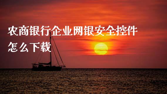 农商银行企业网银安全控件怎么下载_https://wap.yjjixie.cn_商业资讯_第1张