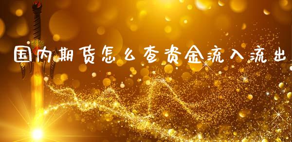 国内期货怎么查资金流入流出_https://wap.yjjixie.cn_证券市场_第1张