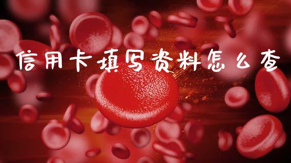 信用卡填写资料怎么查_https://wap.yjjixie.cn_商业资讯_第1张