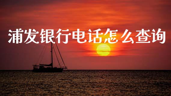 浦发银行电话怎么查询_https://wap.yjjixie.cn_证券市场_第1张