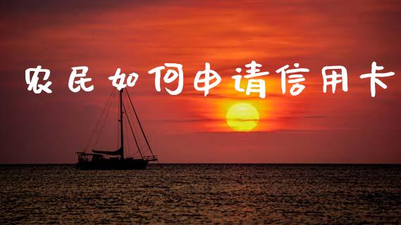 农民如何申请信用卡_https://wap.yjjixie.cn_证券市场_第1张