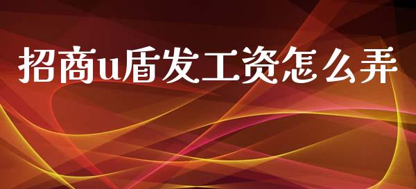 招商u盾发工资怎么弄_https://wap.yjjixie.cn_商业资讯_第1张
