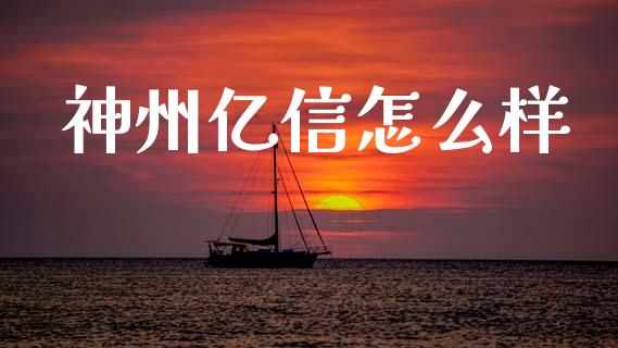 神州亿信怎么样_https://wap.yjjixie.cn_保险理财_第1张