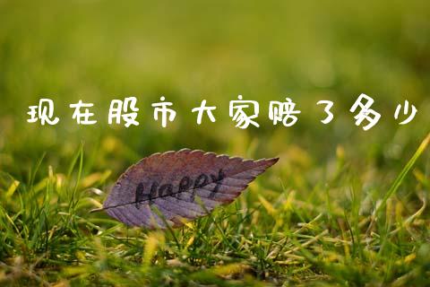 现在股市大家赔了多少_https://wap.yjjixie.cn_保险理财_第1张