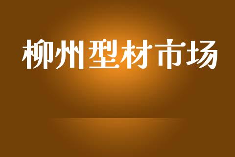 柳州型材市场_https://wap.yjjixie.cn_商业资讯_第1张
