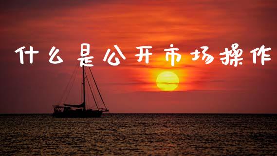什么是公开市场操作_https://wap.yjjixie.cn_保险理财_第1张