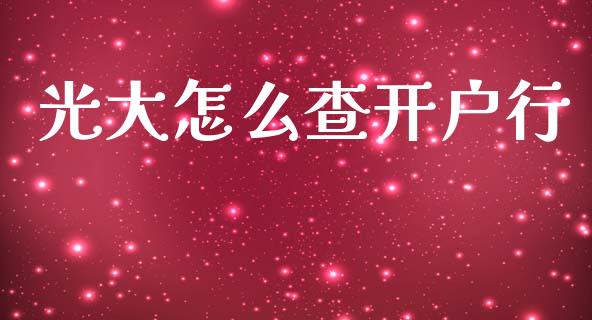 光大怎么查开户行_https://wap.yjjixie.cn_保险理财_第1张