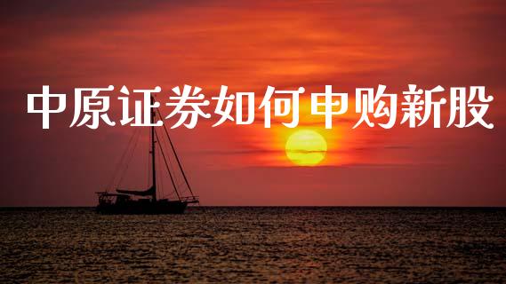 中原证券如何申购新股_https://wap.yjjixie.cn_港股行情_第1张