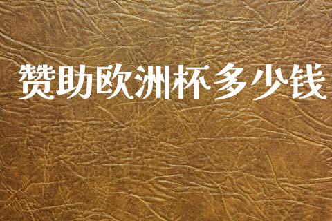 赞助欧洲杯多少钱_https://wap.yjjixie.cn_商业资讯_第1张