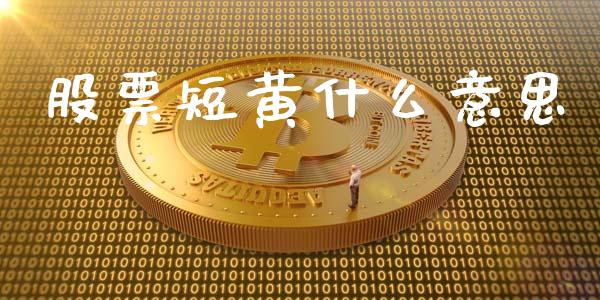 股票短黄什么意思_https://wap.yjjixie.cn_证券市场_第1张