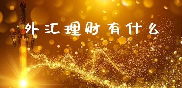 外汇理财有什么_https://wap.yjjixie.cn_商业资讯_第1张