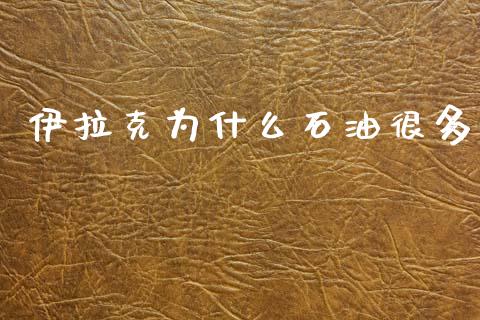 伊拉克为什么石油很多_https://wap.yjjixie.cn_保险理财_第1张