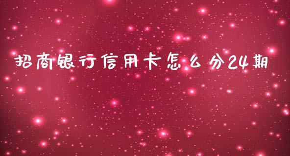 招商银行信用卡怎么分24期_https://wap.yjjixie.cn_保险理财_第1张