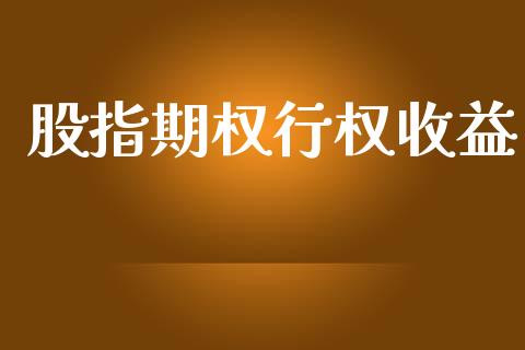 股指期权行权收益_https://wap.yjjixie.cn_证券市场_第1张