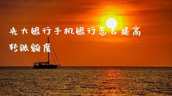 光大银行手机银行怎么提高转账额度_https://wap.yjjixie.cn_证券市场_第1张