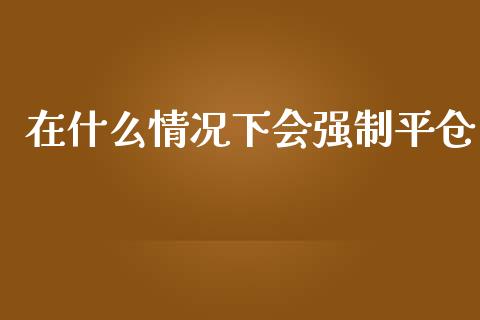 在什么情况下会强制平仓_https://wap.yjjixie.cn_证券市场_第1张