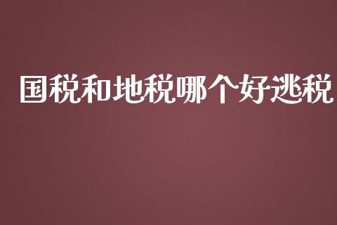 国税和地税哪个好逃税_https://wap.yjjixie.cn_保险理财_第1张