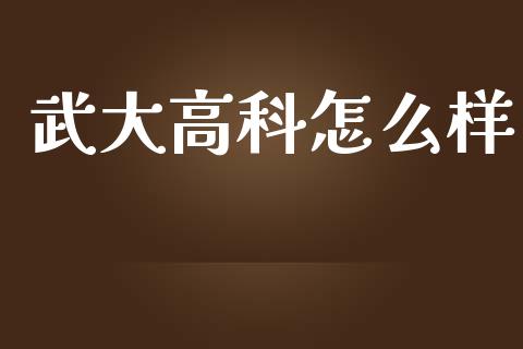 武大高科怎么样_https://wap.yjjixie.cn_港股行情_第1张