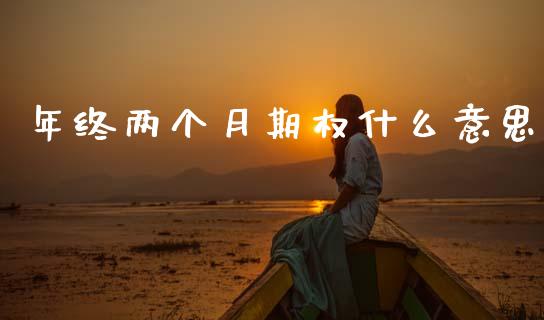 年终两个月期权什么意思_https://wap.yjjixie.cn_商业资讯_第1张