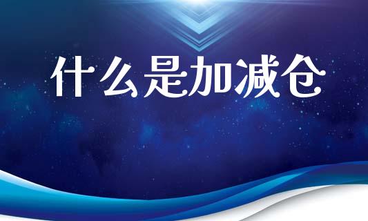 什么是加减仓_https://wap.yjjixie.cn_保险理财_第1张