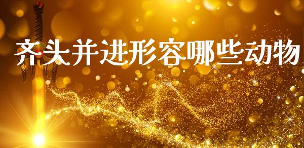 齐头并进形容哪些动物_https://wap.yjjixie.cn_商业资讯_第1张