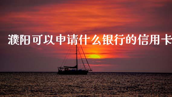 濮阳可以申请什么银行的信用卡_https://wap.yjjixie.cn_保险理财_第1张