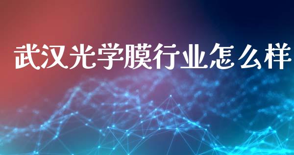 武汉光学膜行业怎么样_https://wap.yjjixie.cn_港股行情_第1张