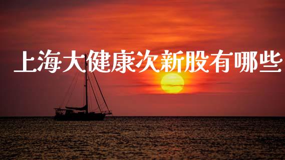 上海大健康次新股有哪些_https://wap.yjjixie.cn_港股行情_第1张